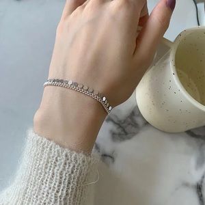 Sterling Silver Round Disc Tassels Bracelet!